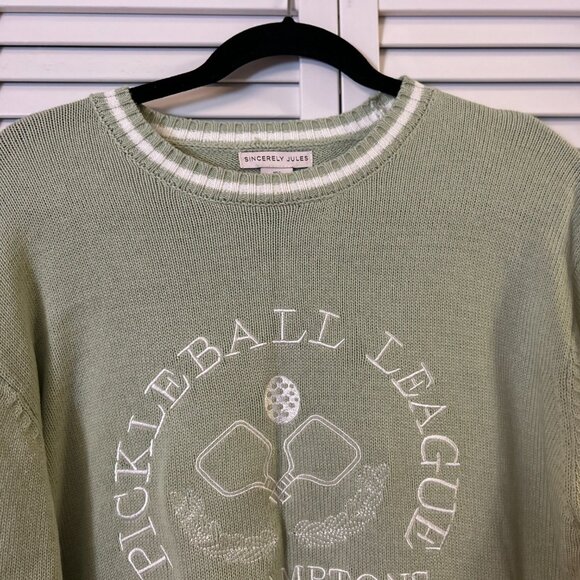 New Sincerely Jules Pickelball League Sweater: Size L/XL - Picture 9 of 9